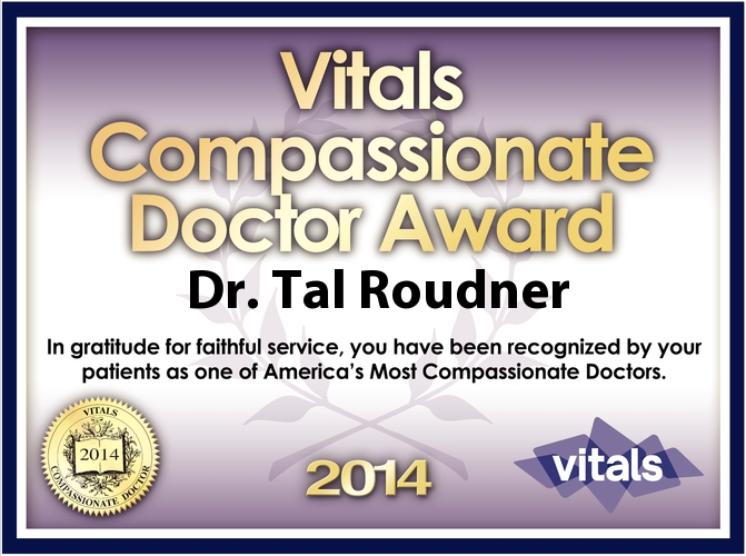 2014 Most Compassionate Doctor Award presented to Dr. Tal Roudner