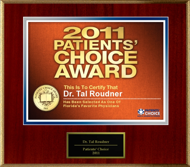 2011 Patients' Choice Award - Tal T Roudner MD FACS